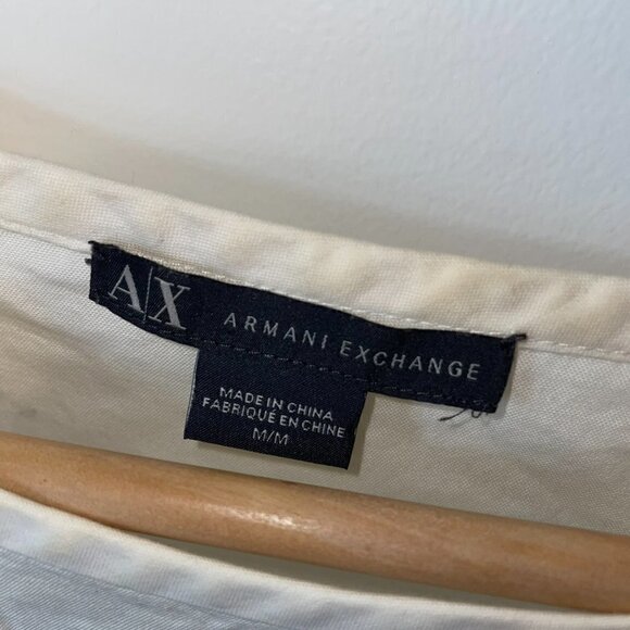 Armani Exchange Women's White Pullover Short Sleeve Breathable Crop Top Size M - Picture 3 of 3